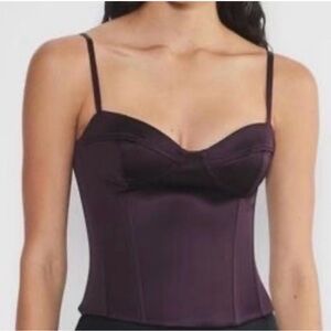 Wilfred Mauve corset Zippered Top